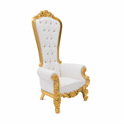 Throne Chair - White & Gold